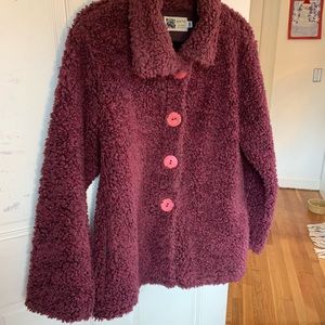 Habitat Clothes To Live In Purple Teddy Bear Coat